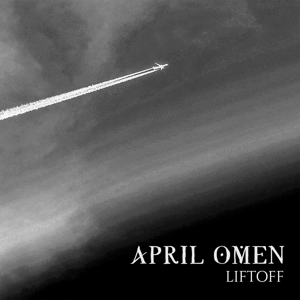 CD Cover for Liftoff Single, there is a plane ascending diagonally up.